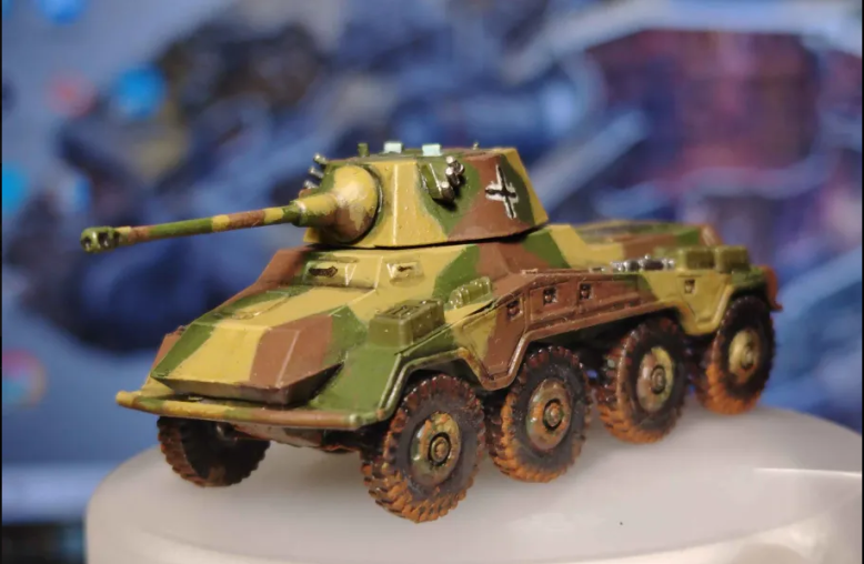1/100 scale model of the Sd.Kfz.234/2 Puma armored car